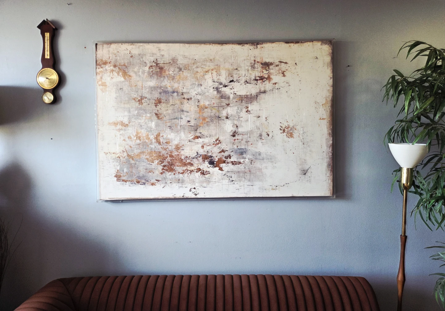 Large Modern Abstract Textured Framed Wall Art - photo 4