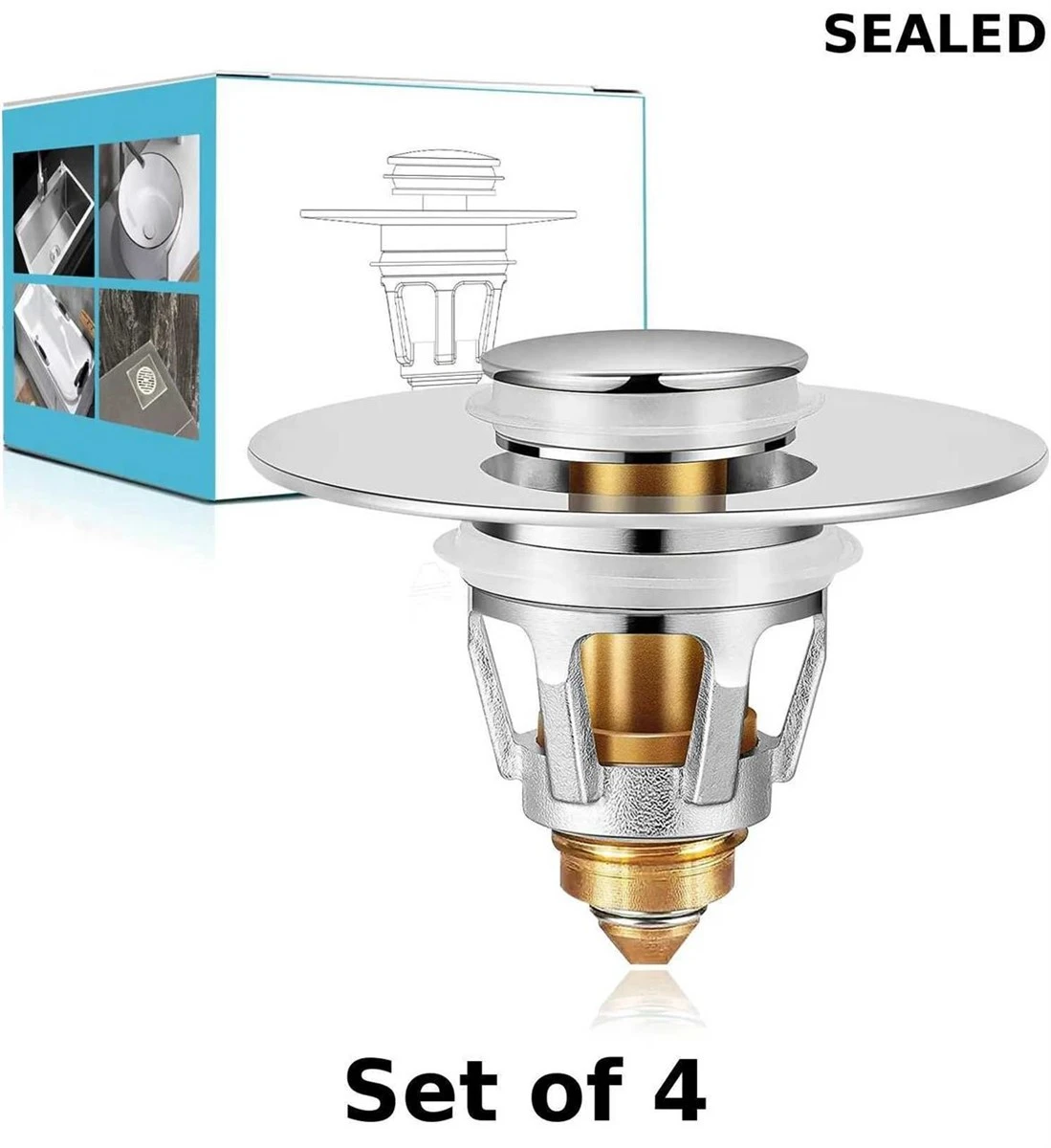 Sink Drain Stopper Set of 4