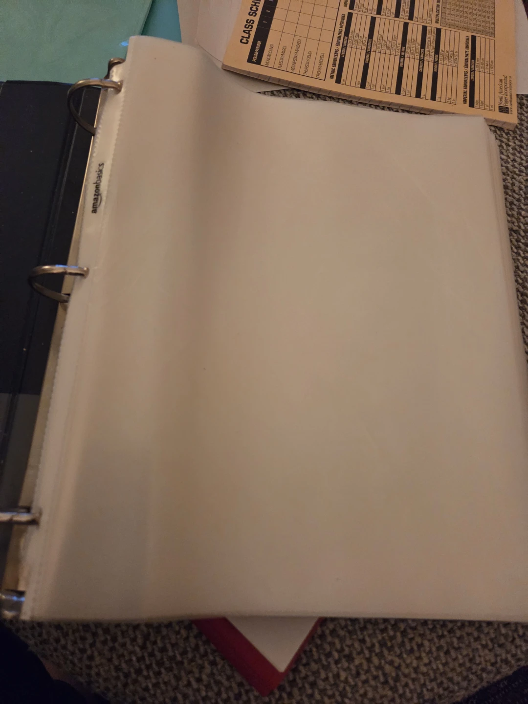 AmazonBasics Binder with Sheet Protectors