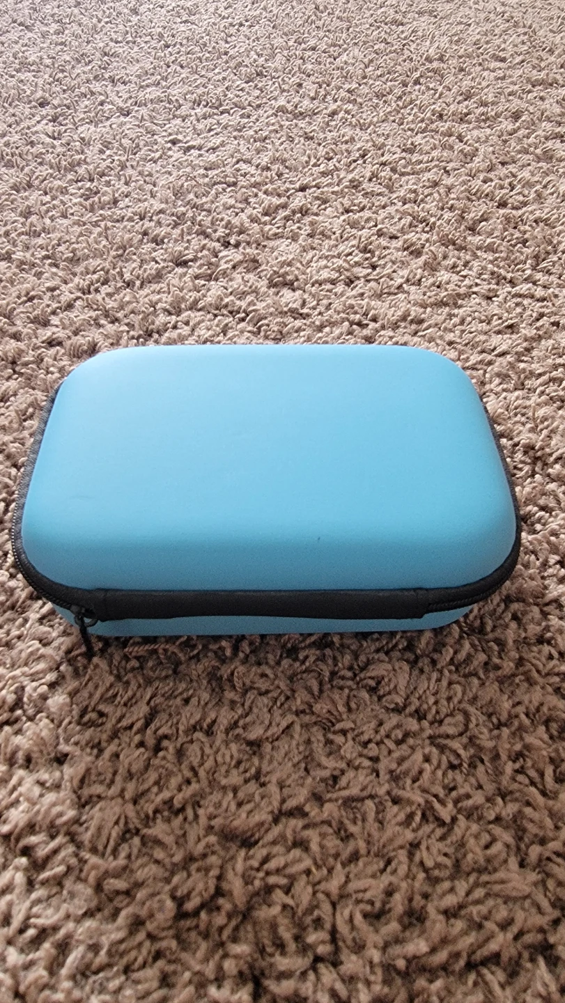Blue Handheld Retro Gaming Console with Case - photo 5