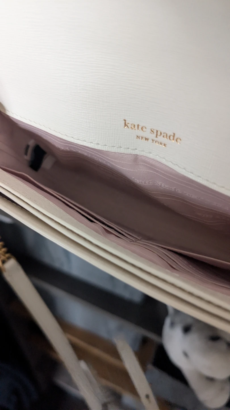 Kate Spade New York White Pearl Embellished Chain Wallet - photo 2