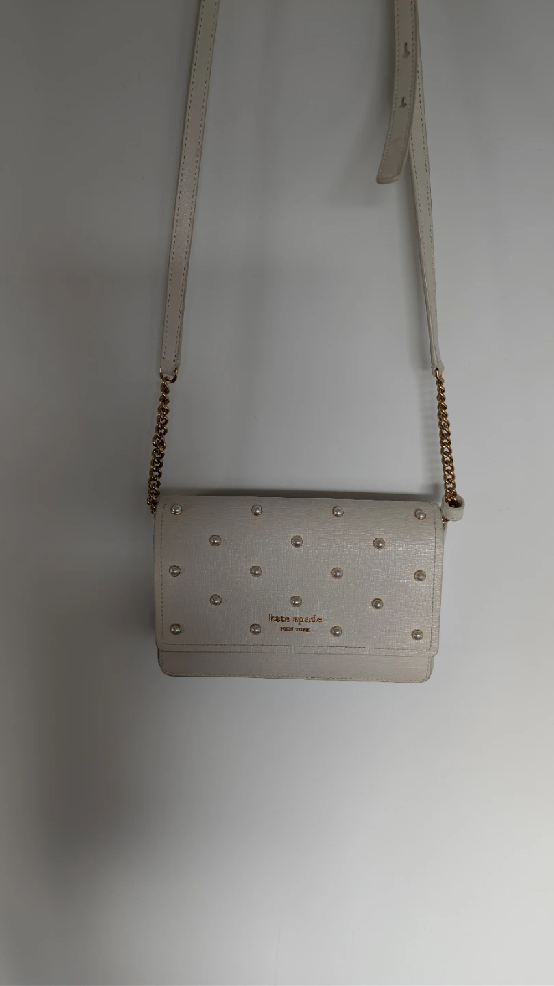 Kate Spade New York White Pearl Embellished Chain Wallet - photo 3