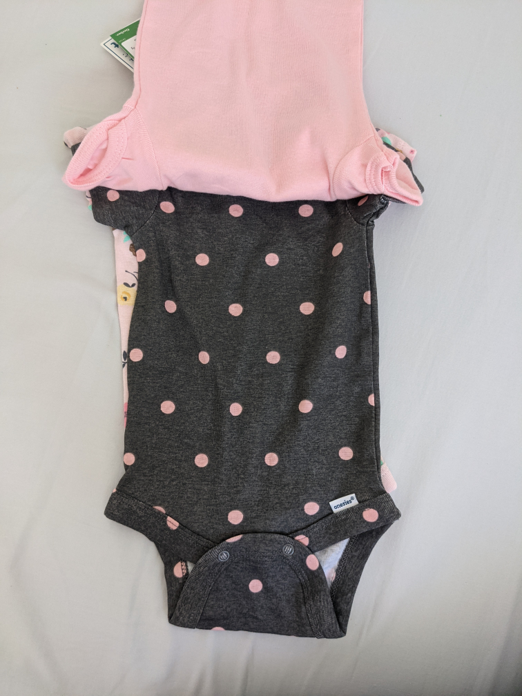 Gerber Baby Girls' 3-Pack Short-Sleeve Onesies - photo 2