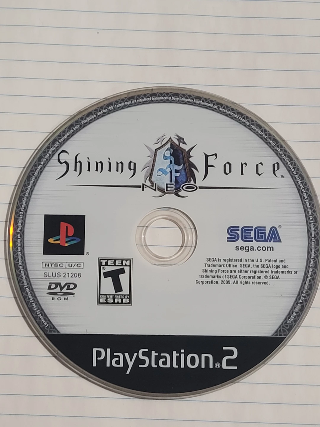 Shining Force Neo PlayStation 2 Game Disc