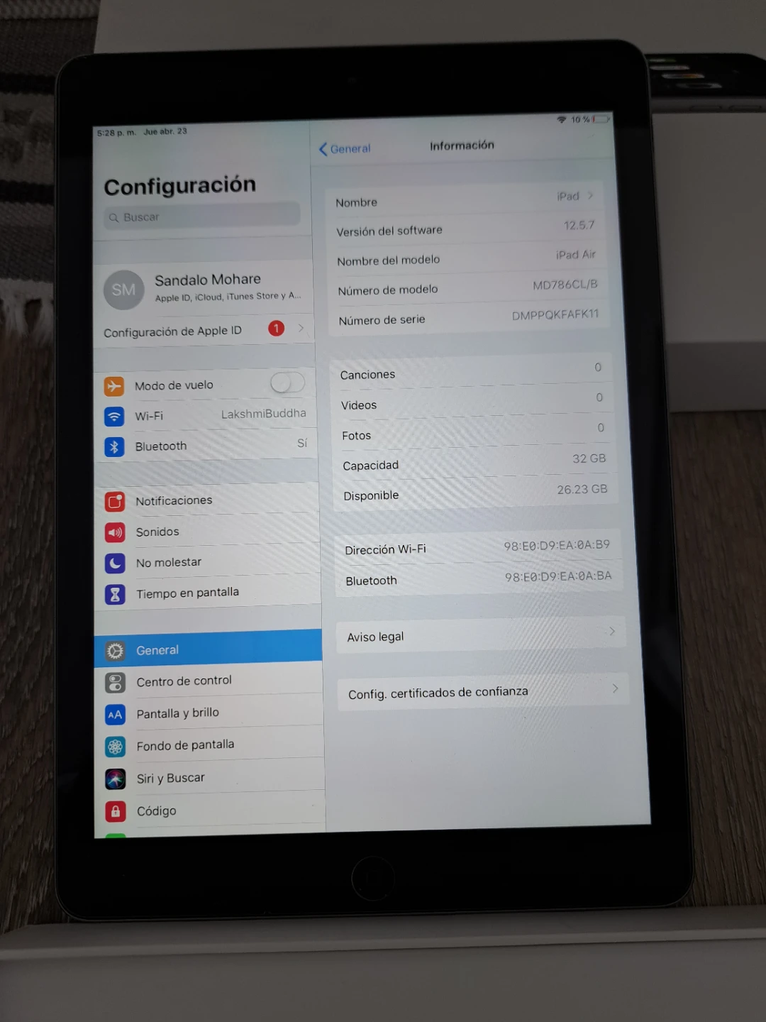 Apple iPad Air Silver 32GB Wi-Fi.  iPad Air de 1ª generación - photo 4