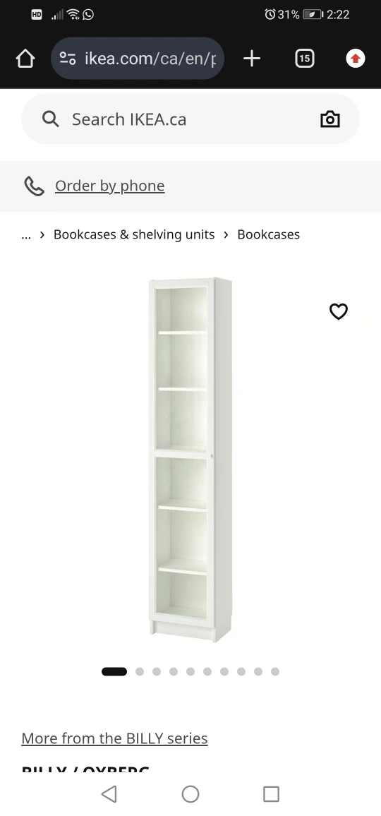 🌱 IKEA BILLY / OXBERG Bookcase with glass-door, white/glass - photo 2