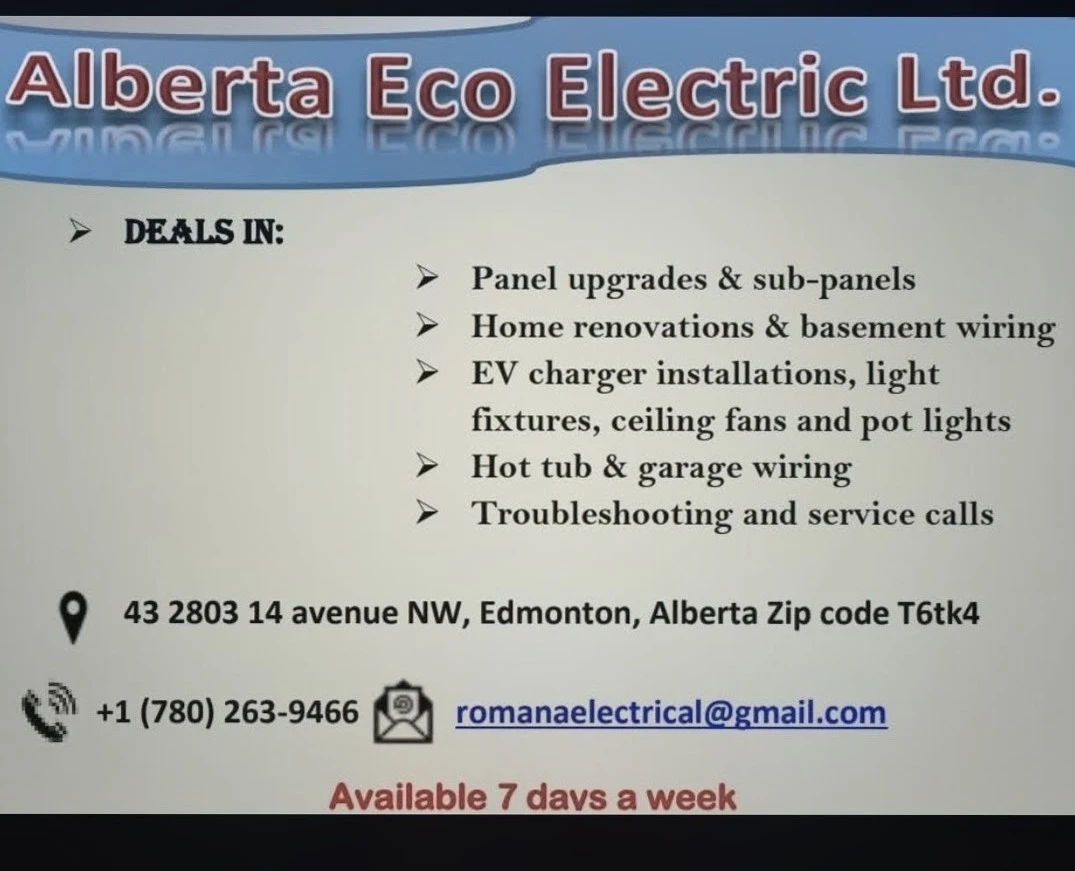 Alberta Eco Electric Ltd. - Electrical Services