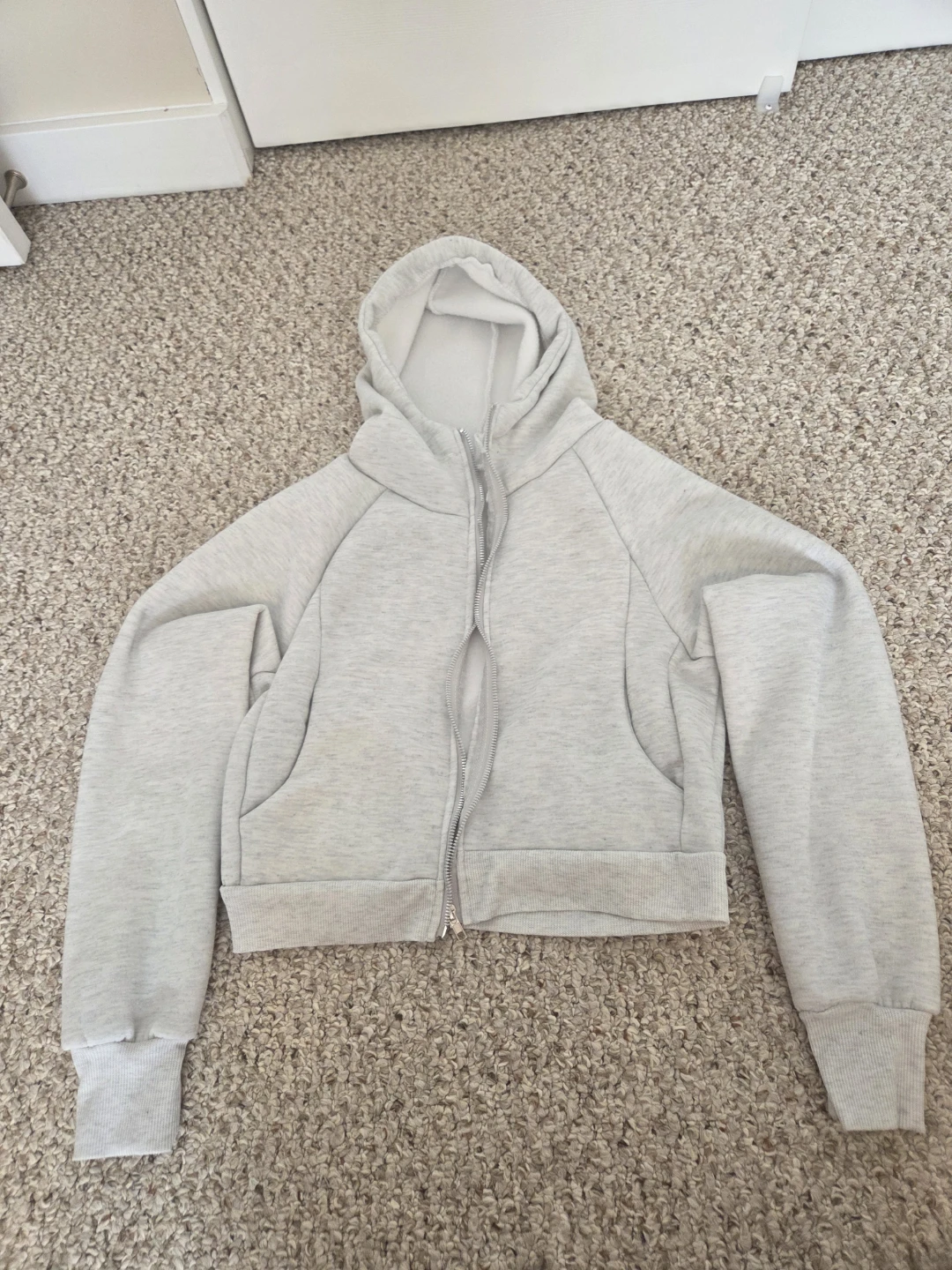 Light Grey Zip-Up Hoodie