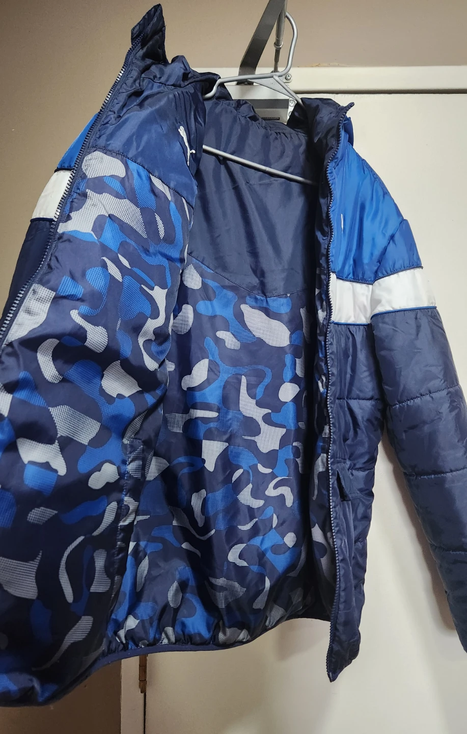 Puma Puffer Jacket Blue Camo Lined - photo 3