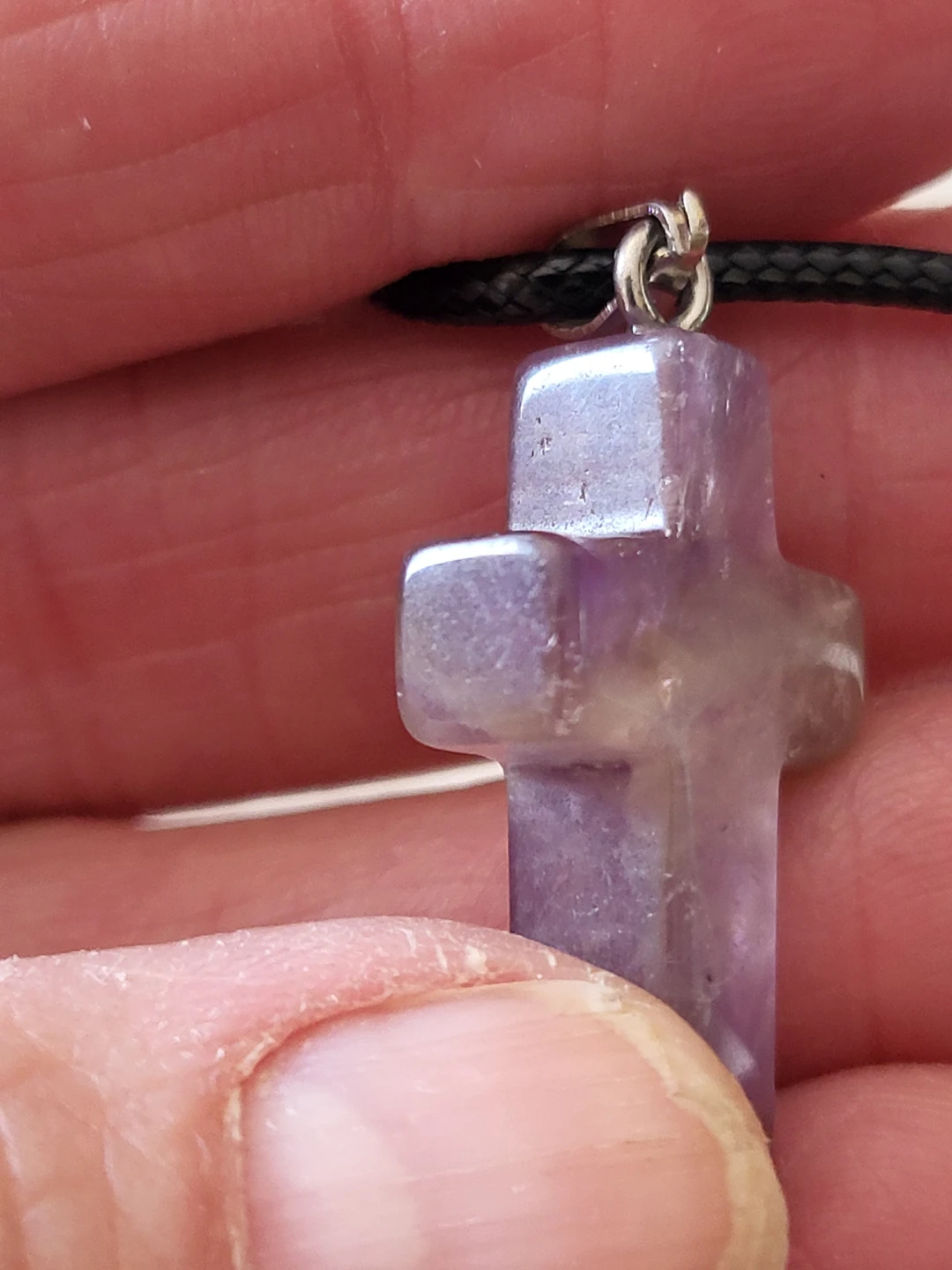 Amethyst Crystal Cross Pendant Necklace - photo 3