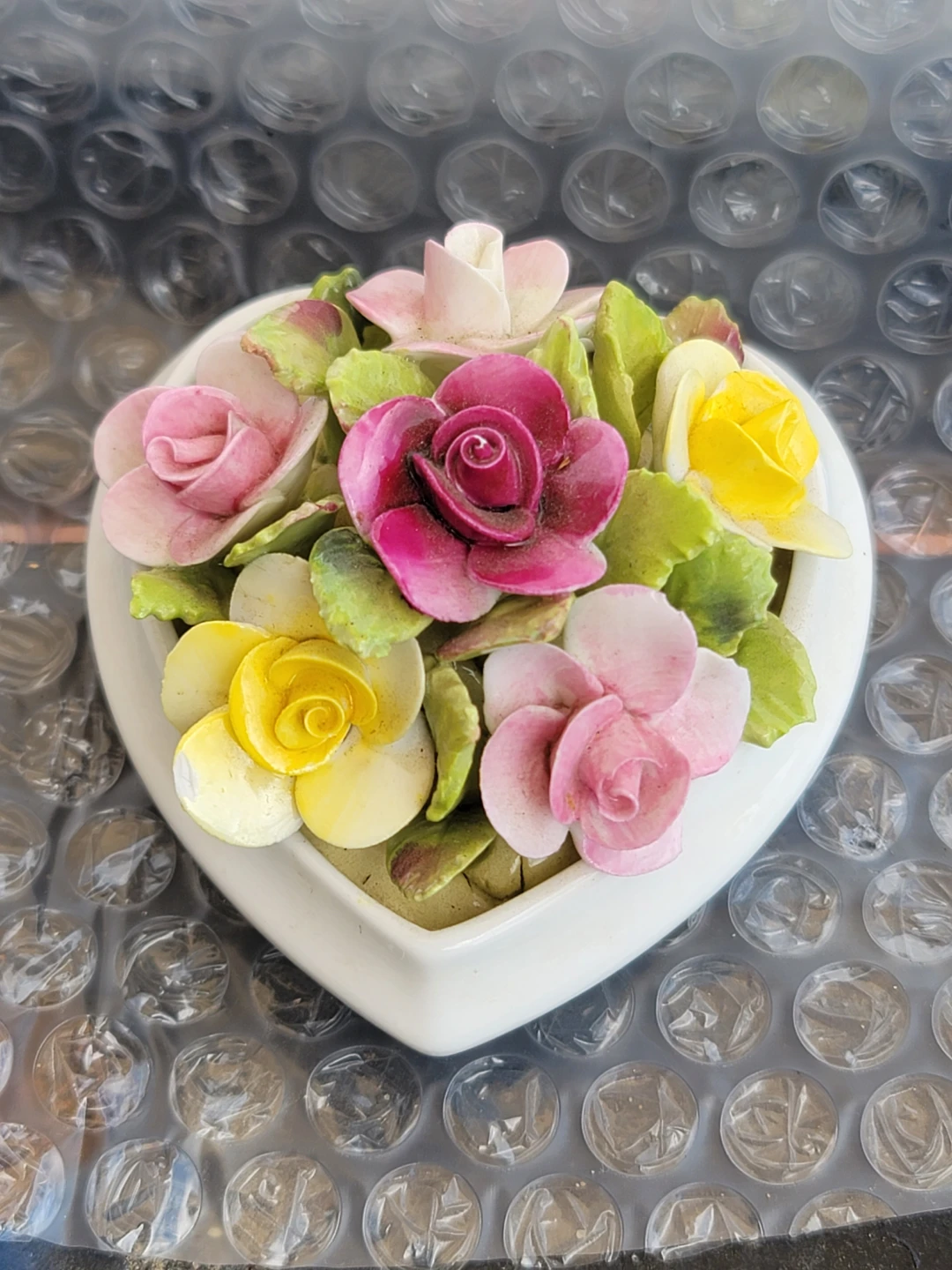 Coalport Bone China Heart Shaped Posy Vase