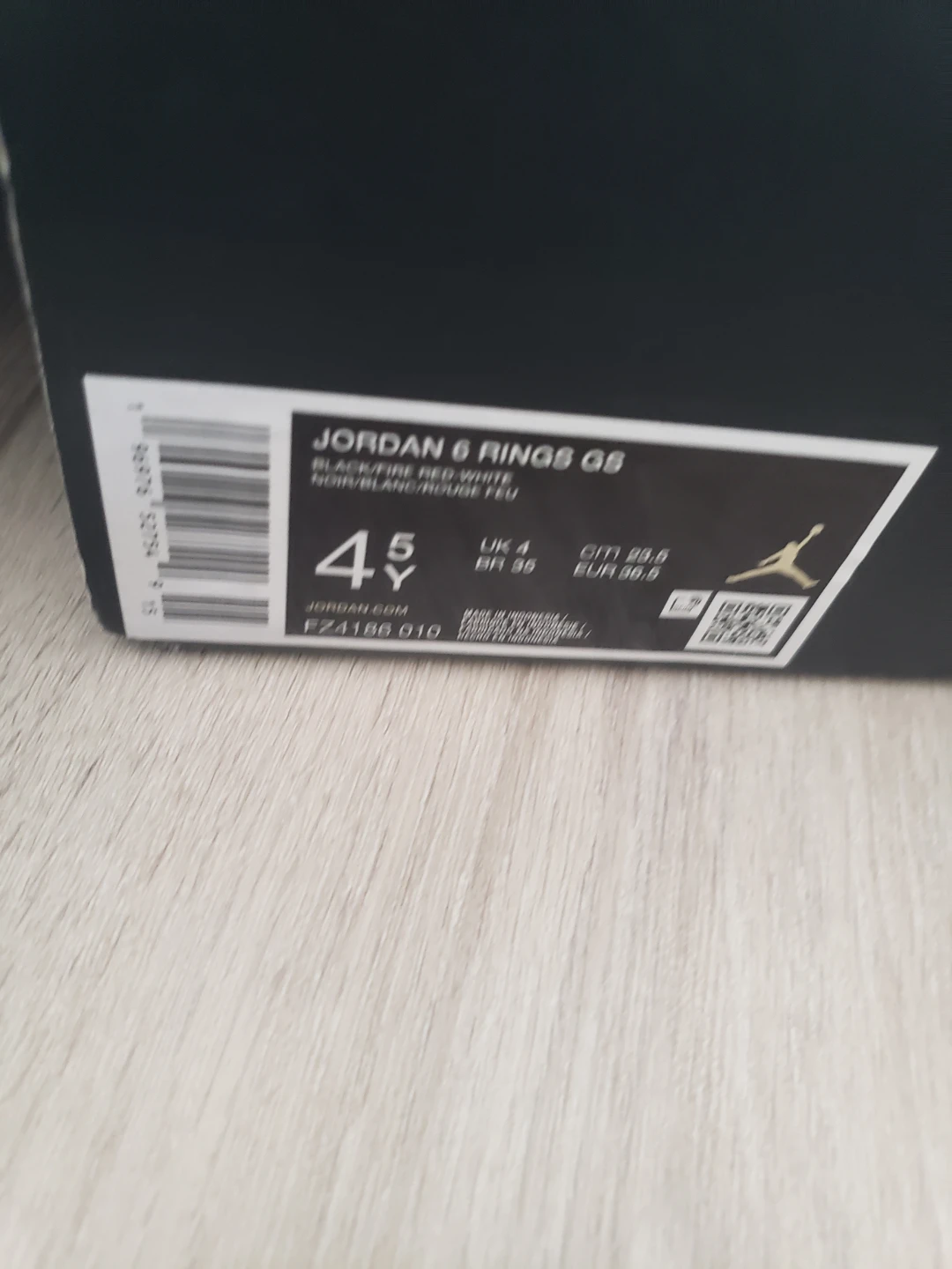 Jordan 6 Rings GS "Black/Fire Red" Shoes Size 4.5Y - photo 5