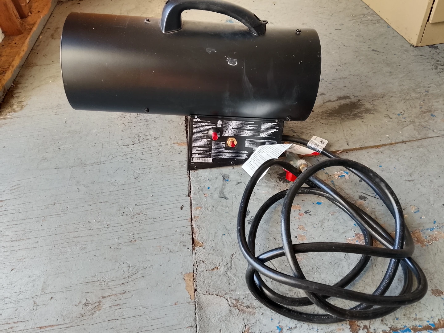 Black Portable Propane Heater with Hose