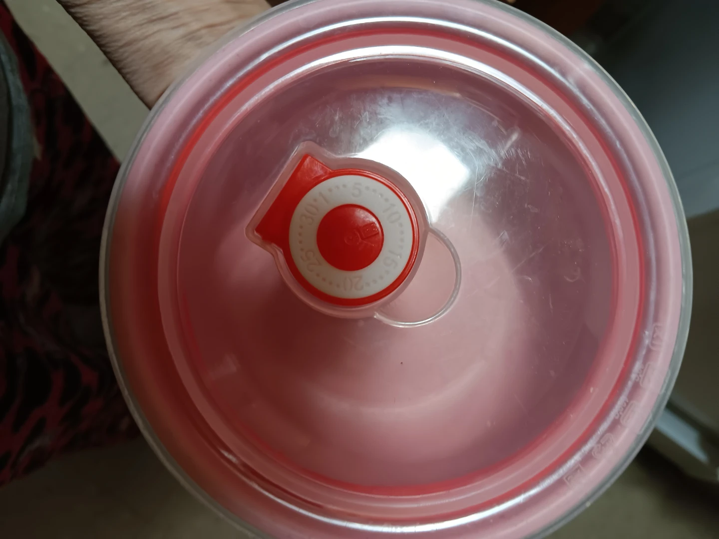 Pink Round Food Storage Container with Timer Lid - photo 2