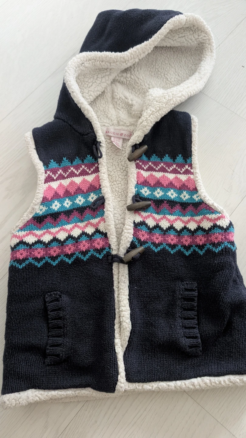 Maggie Zoe Girls Hooded Vest Size 4