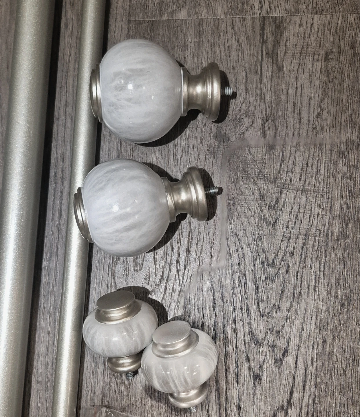 Adjustable Double Curtain Rods Set, 28"-48", 1" & 5/8" Diameter - photo 4