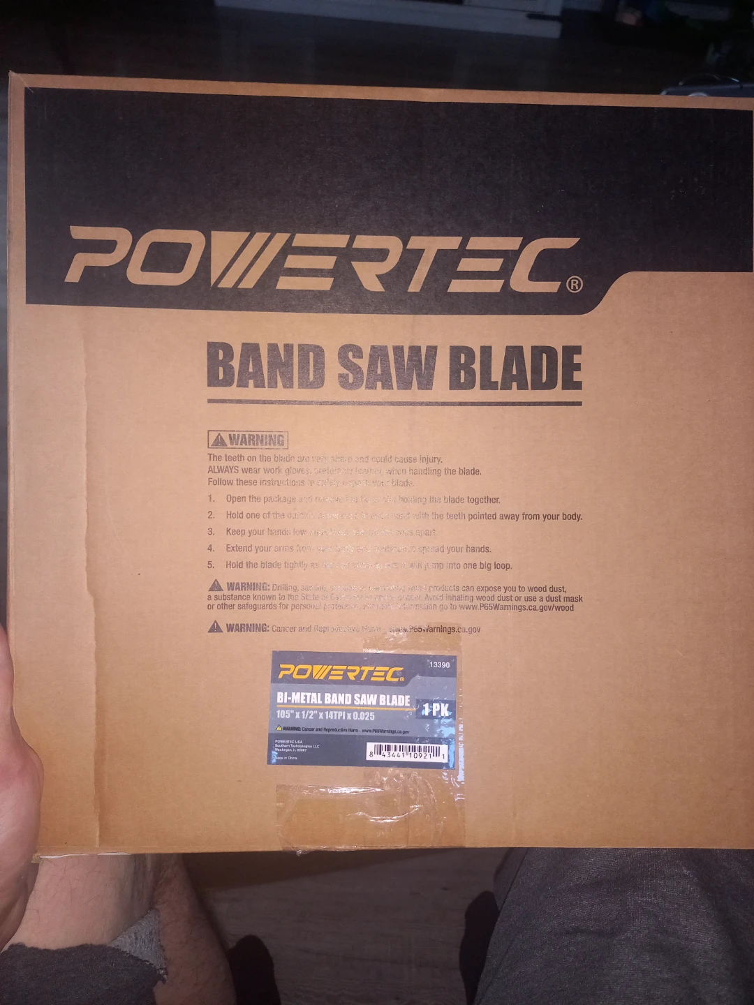 Powertec Bi-Metal Band Saw Blade 105" x 1/2" x 0.025"