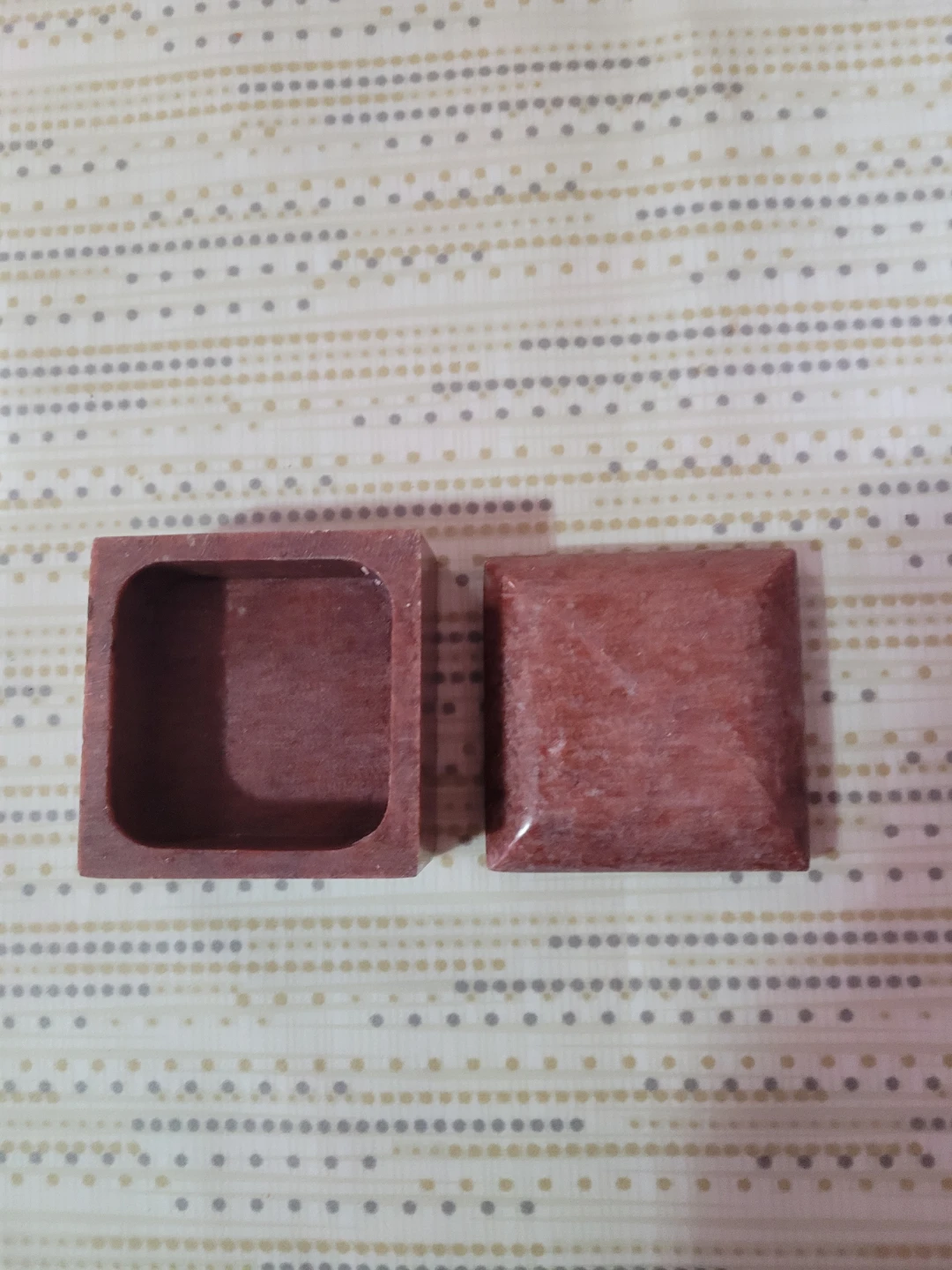 Small Red Stone Trinket Box - photo 3