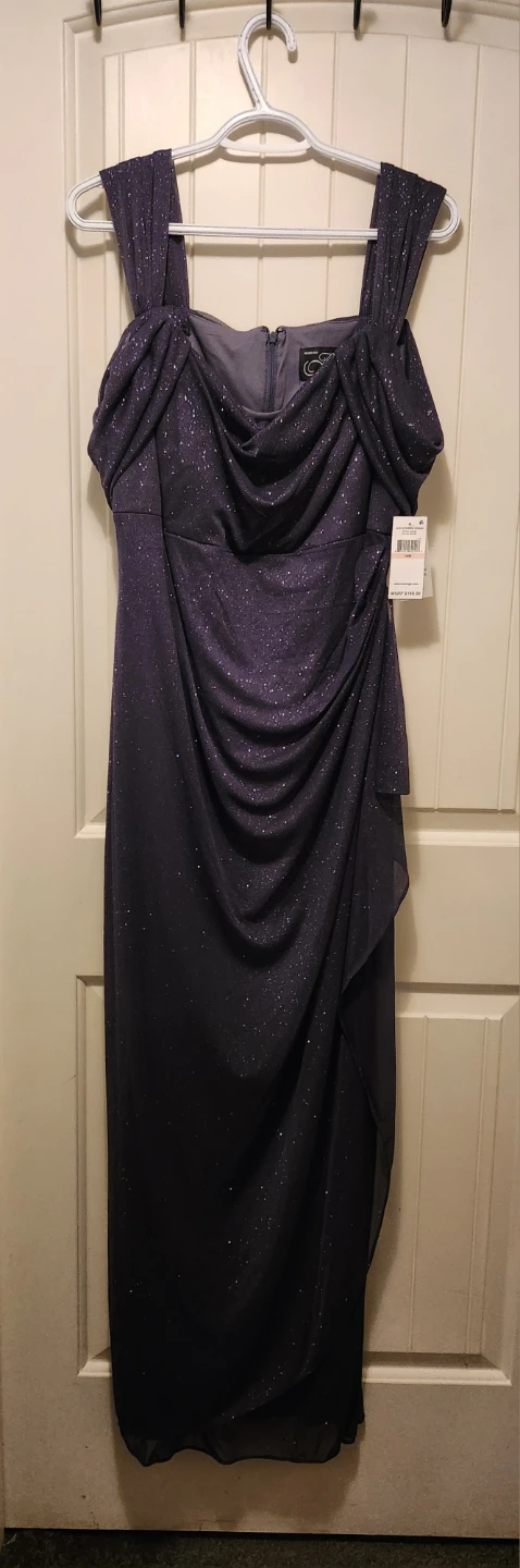 Alex Evenings Woman Purple Sparkle Formal Dress Size 14W - photo 2