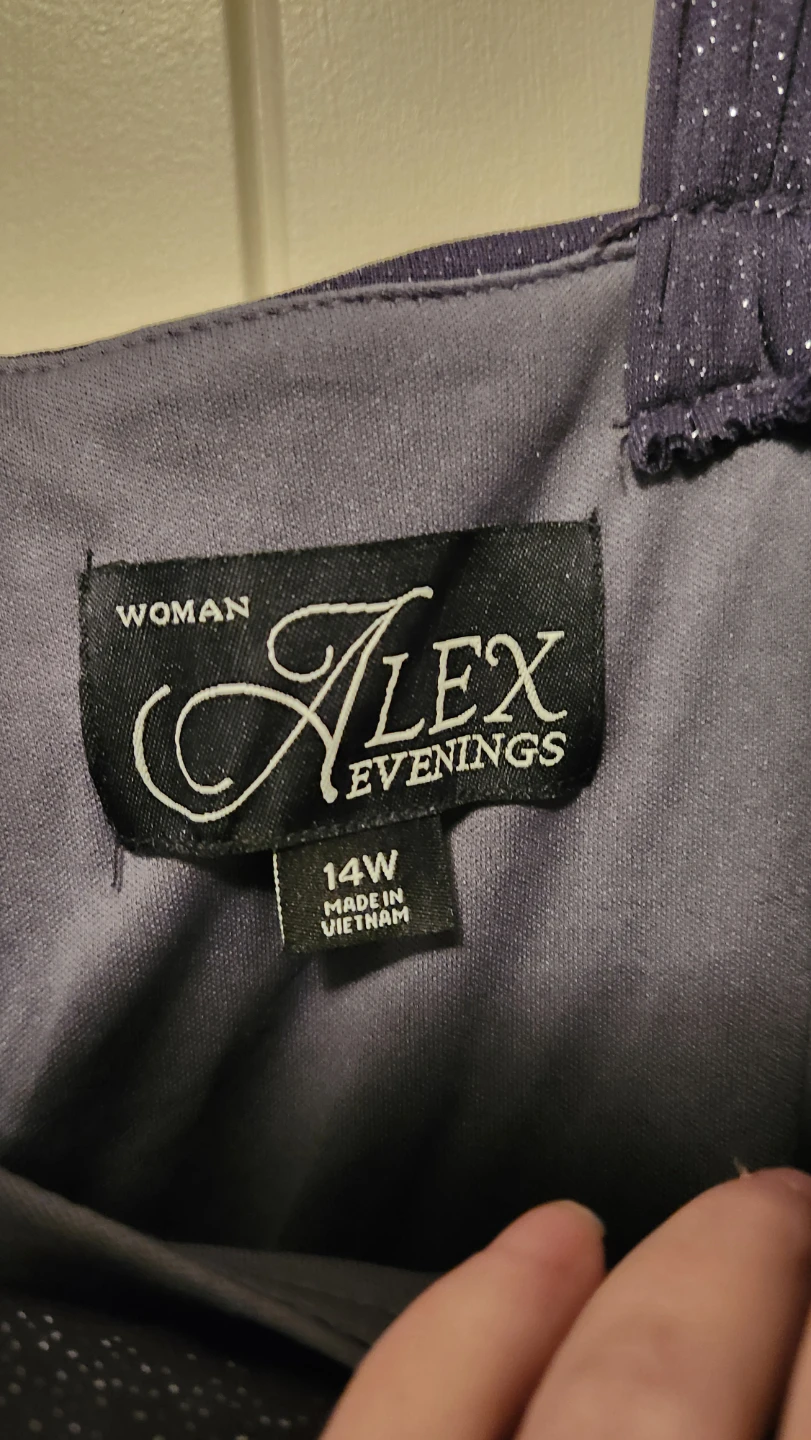 Alex Evenings Woman Purple Sparkle Formal Dress Size 14W - photo 4