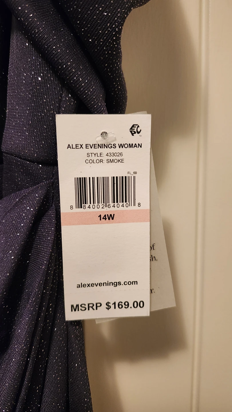 Alex Evenings Woman Purple Sparkle Formal Dress Size 14W - photo 5