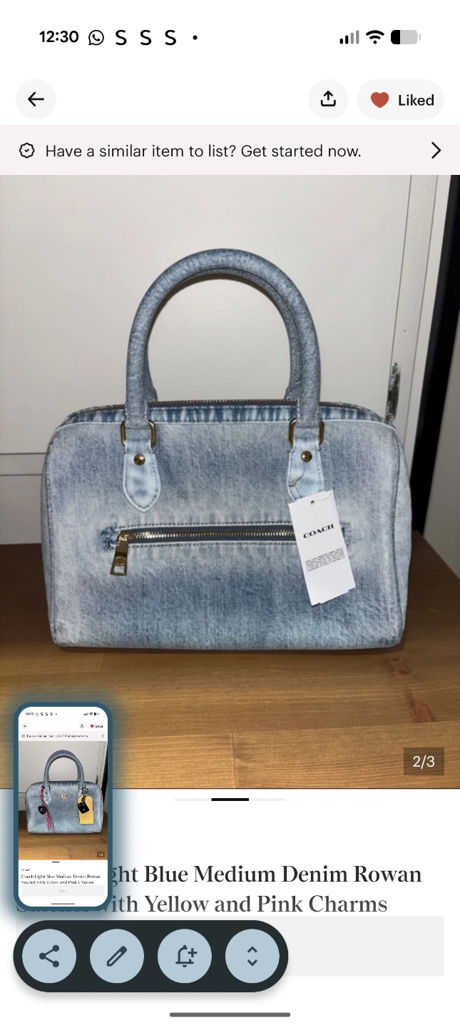 Coach loved denim medium rowan - photo 2