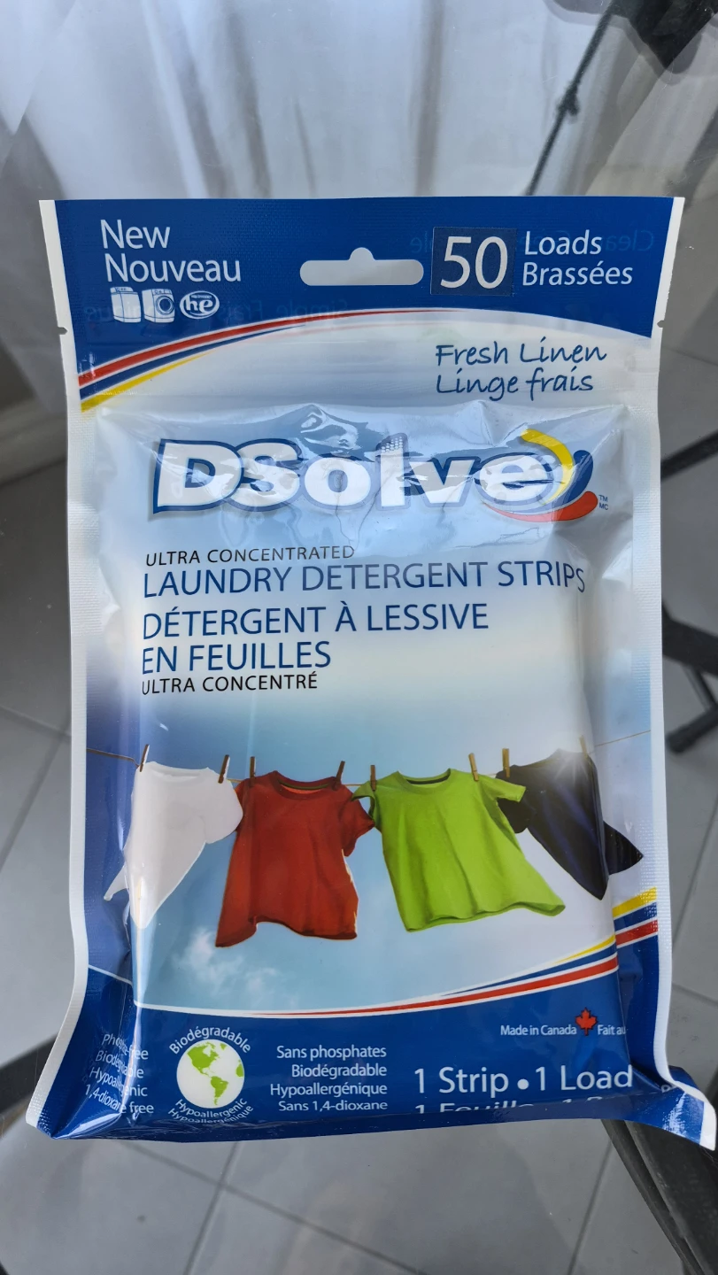 New biodegradable, hypoallergenic, phosphate free laundry strips