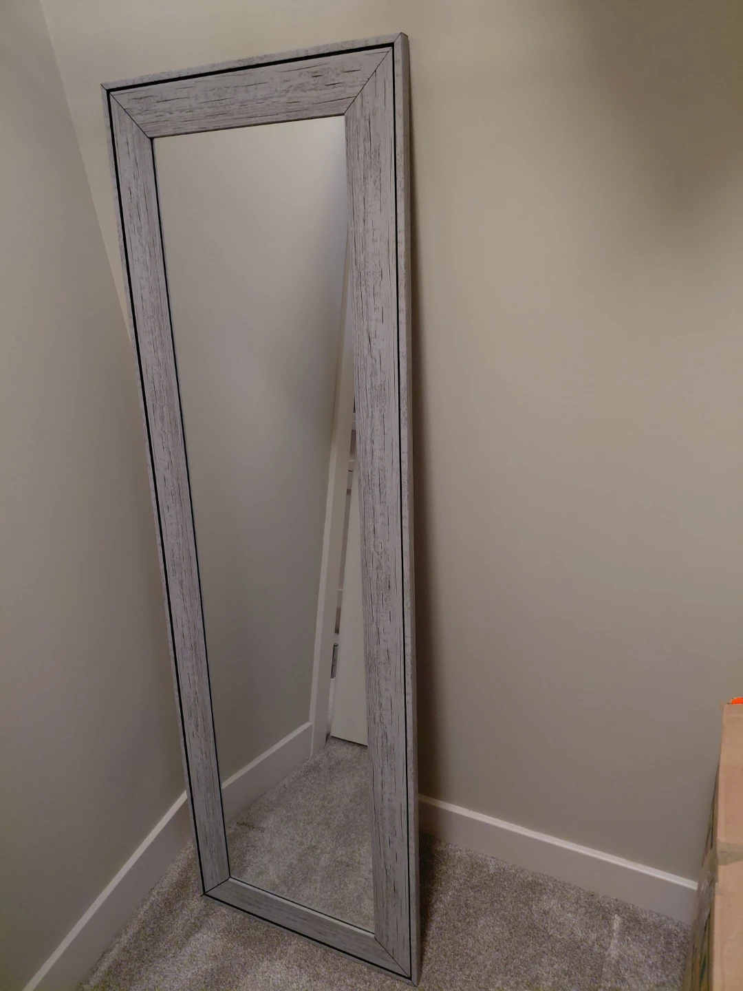Full Length Mirror with Rustic Wood Frame