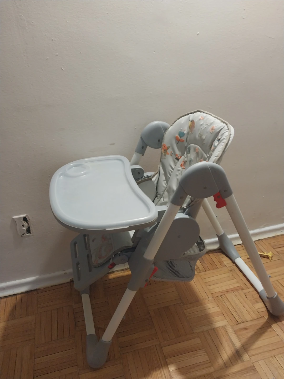 Grey High Chair with Tray
