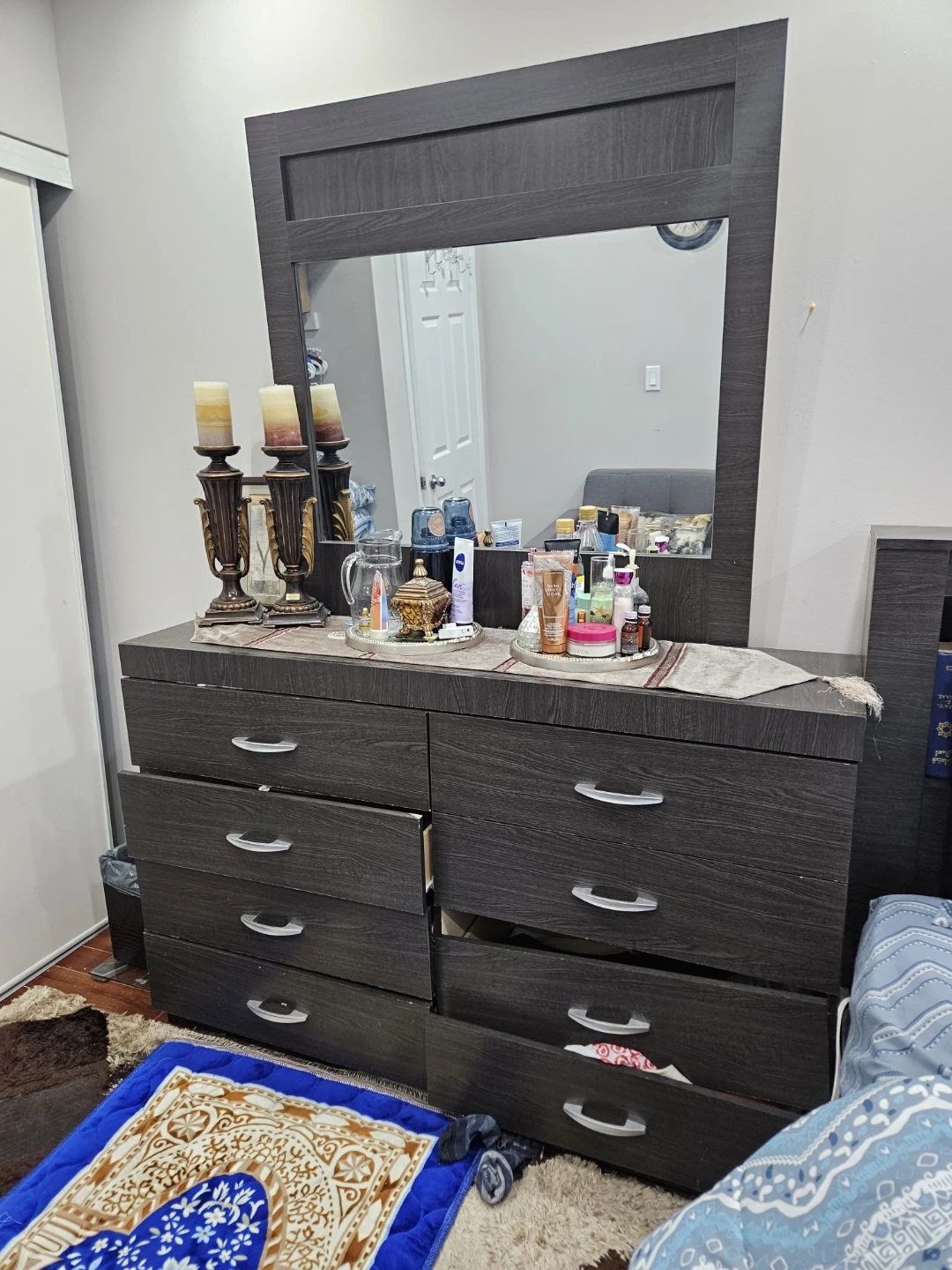 Dark Wood Dresser with Mirror - photo 4
