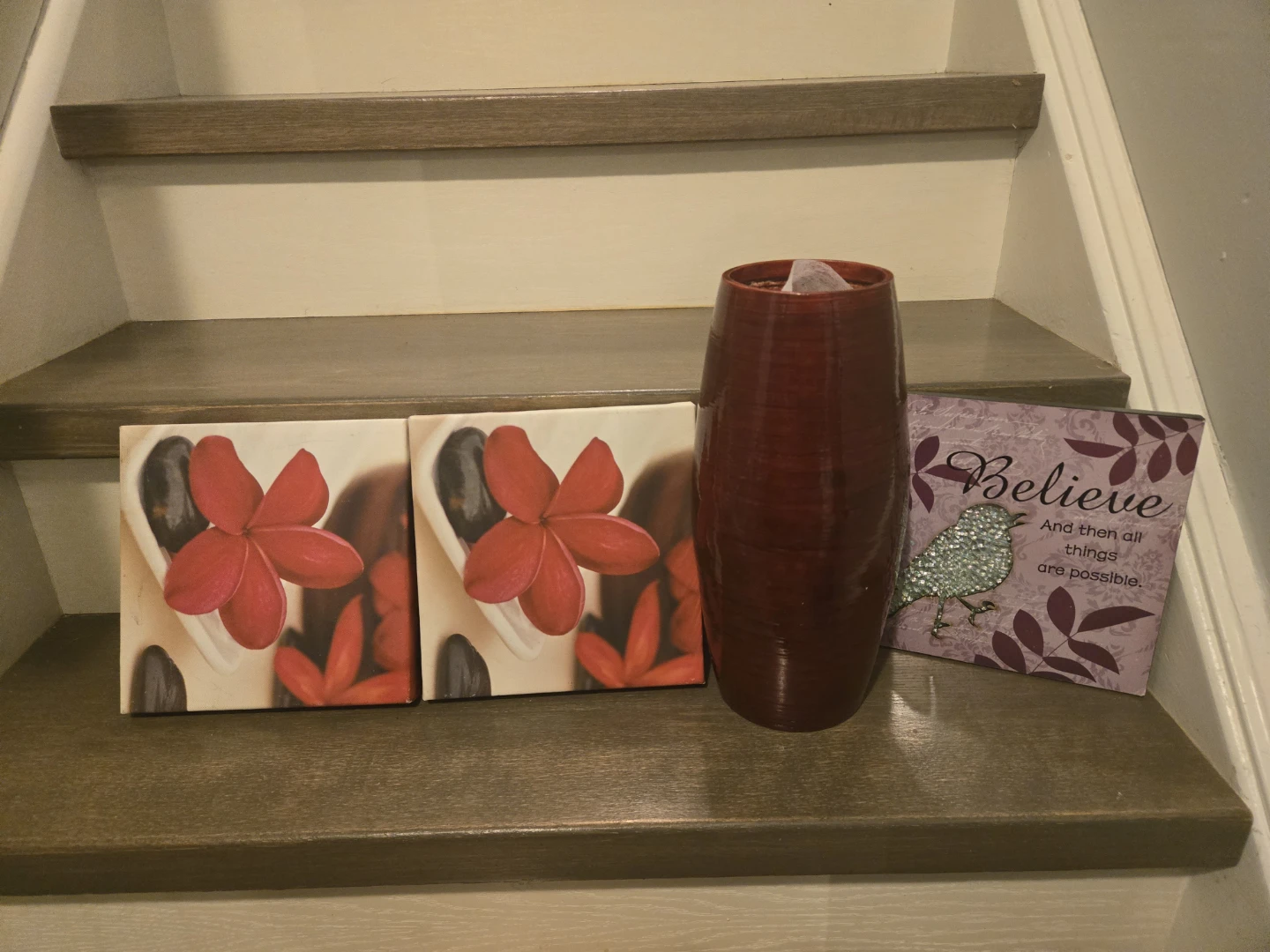 Decorative Vase and Canvas Art Set