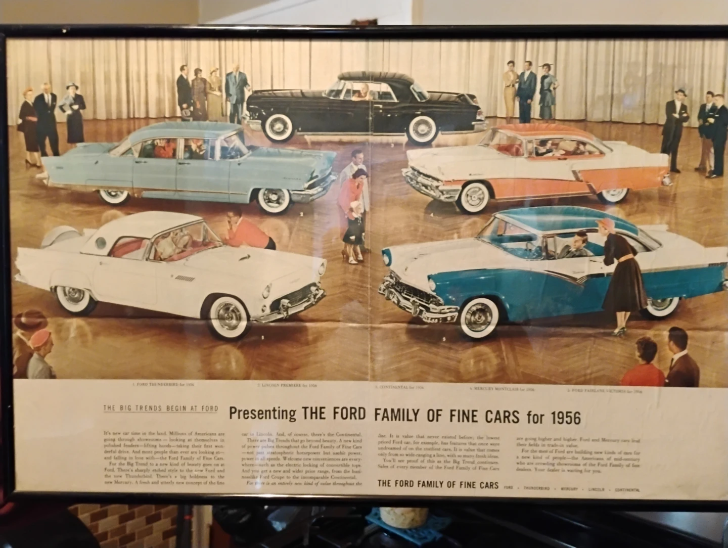 1956 Ford Family of Fine Cars Vintage Advertisement