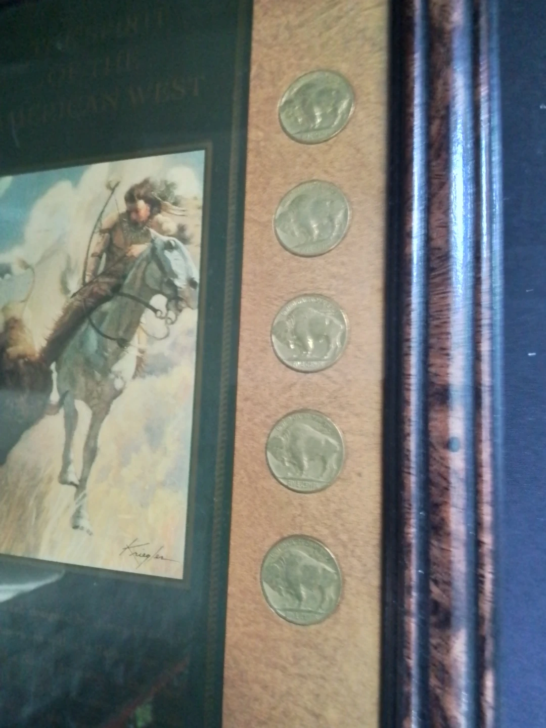 Framed "Spirit of the American West" Buffalo Nickel Display - photo 5