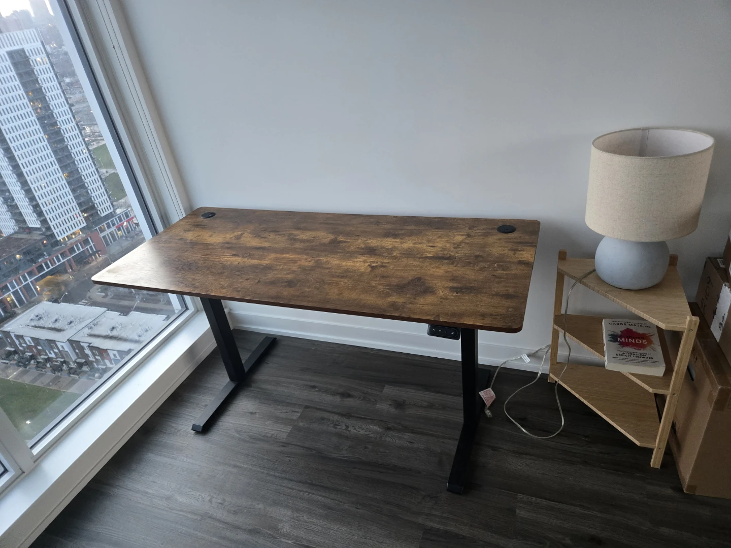 Fezibo® Electric Standing Desk - Rustic Brown - 55 x 24 - photo 2
