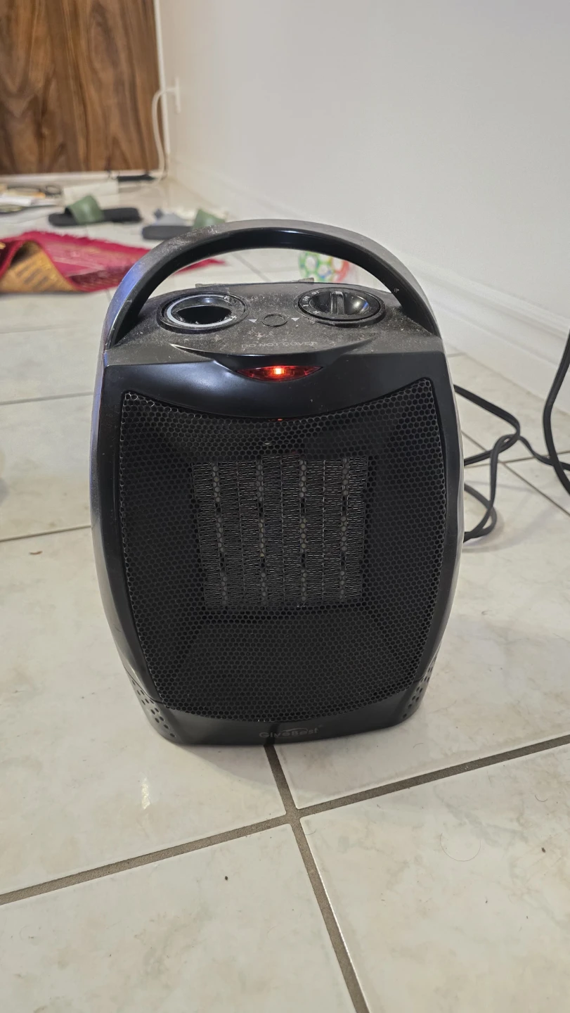 Black Portable Electric Heater with Handle