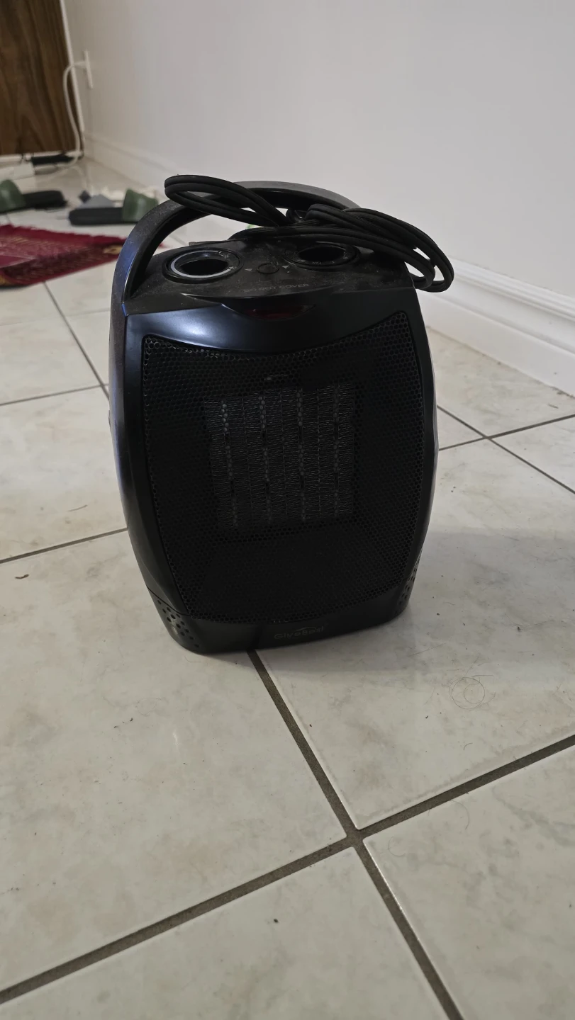 Black Portable Electric Heater with Handle - photo 2