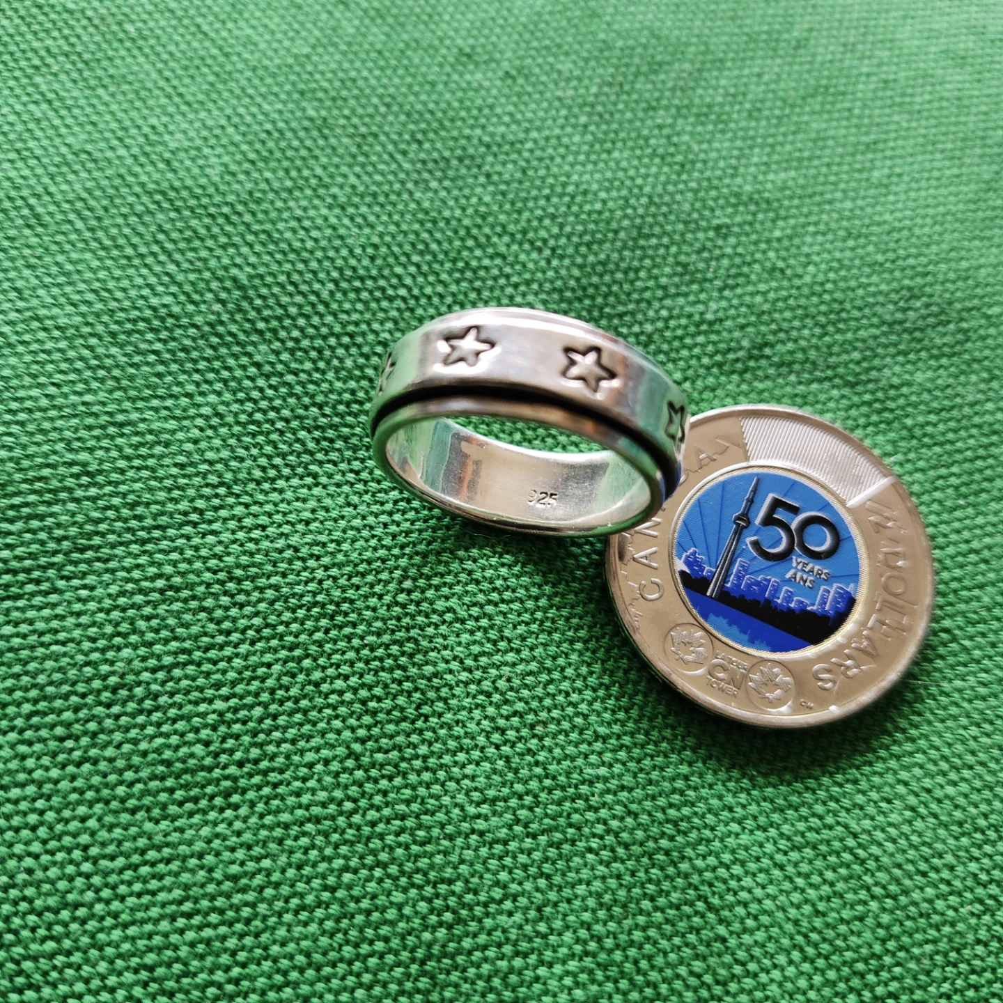 Sterling Silver Star Spinner Ring - photo 2
