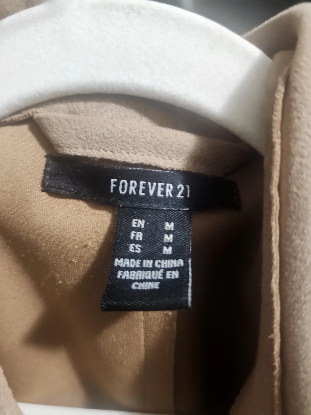 Forever 21 Tan Suede-like Trench Coat - Size M - photo 2