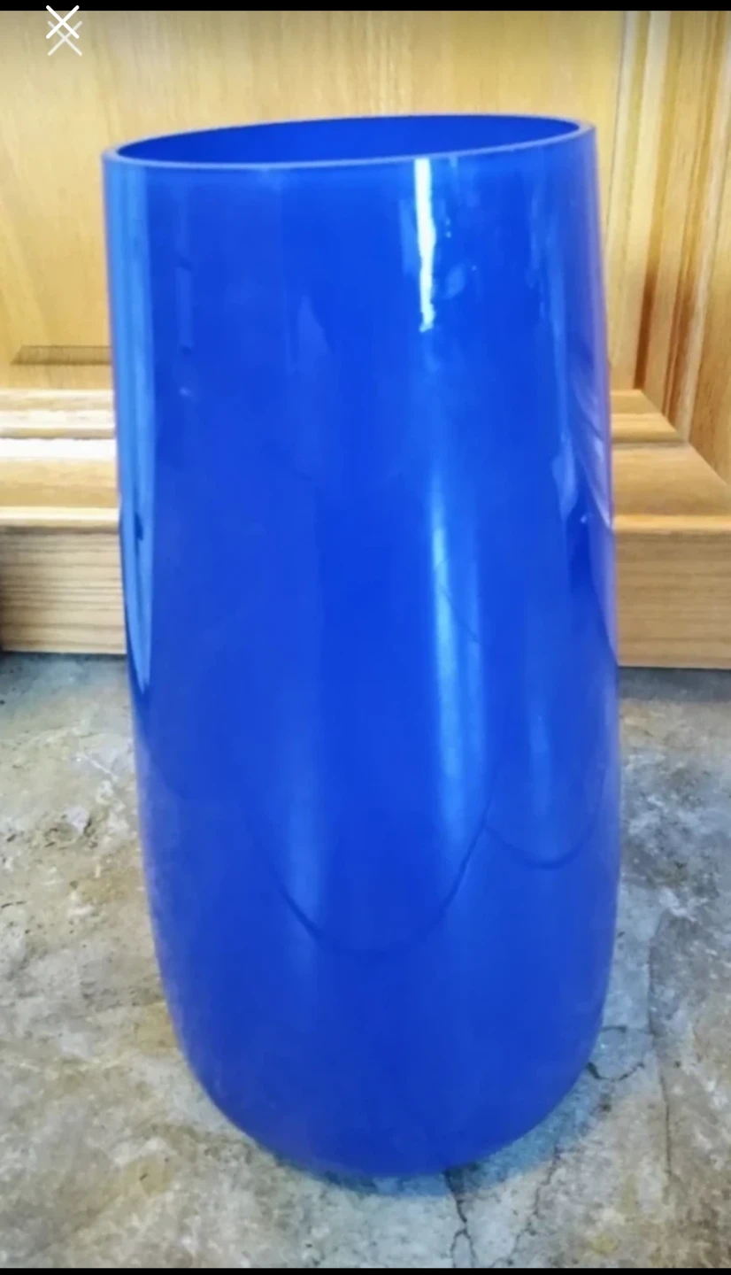 Brand New Large Blue Glass Vase