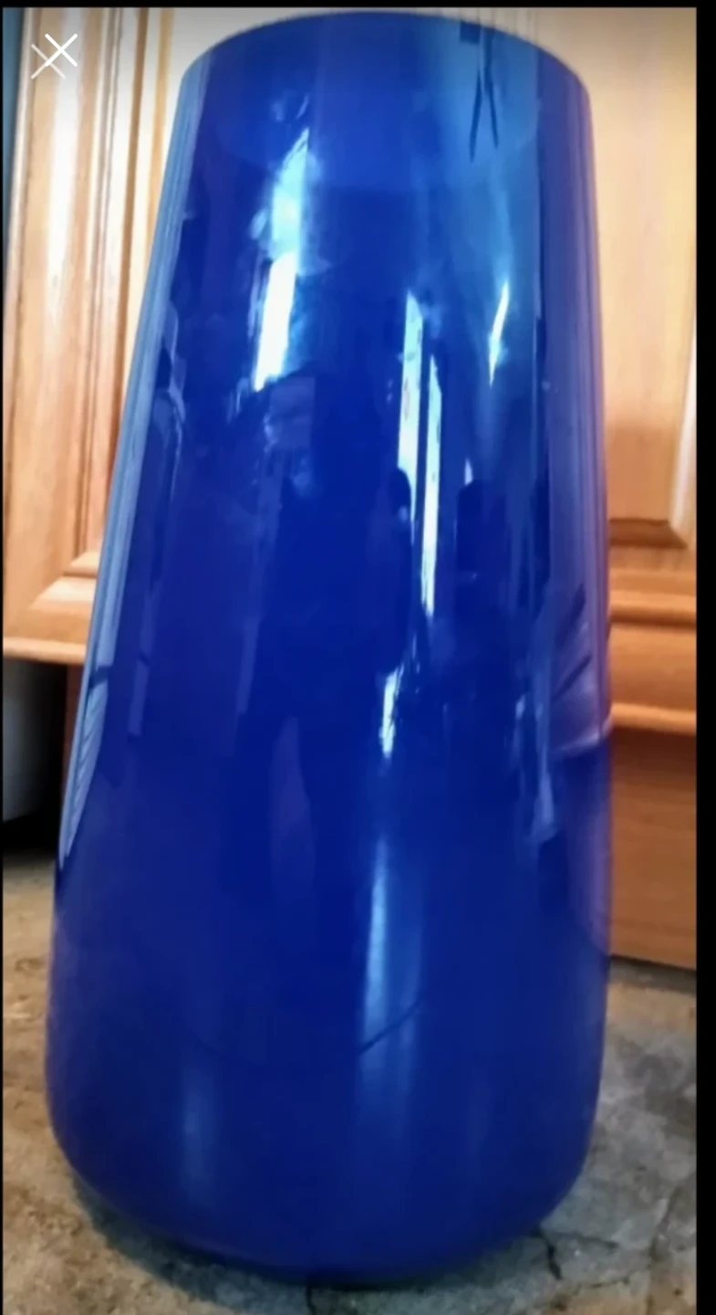 Brand New Large Blue Glass Vase - photo 2