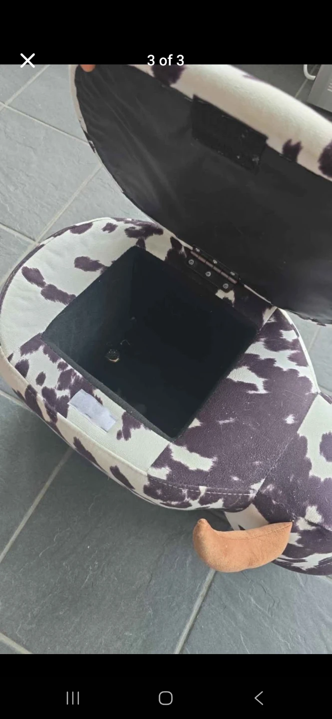 Cow storage ottoman - photo 3