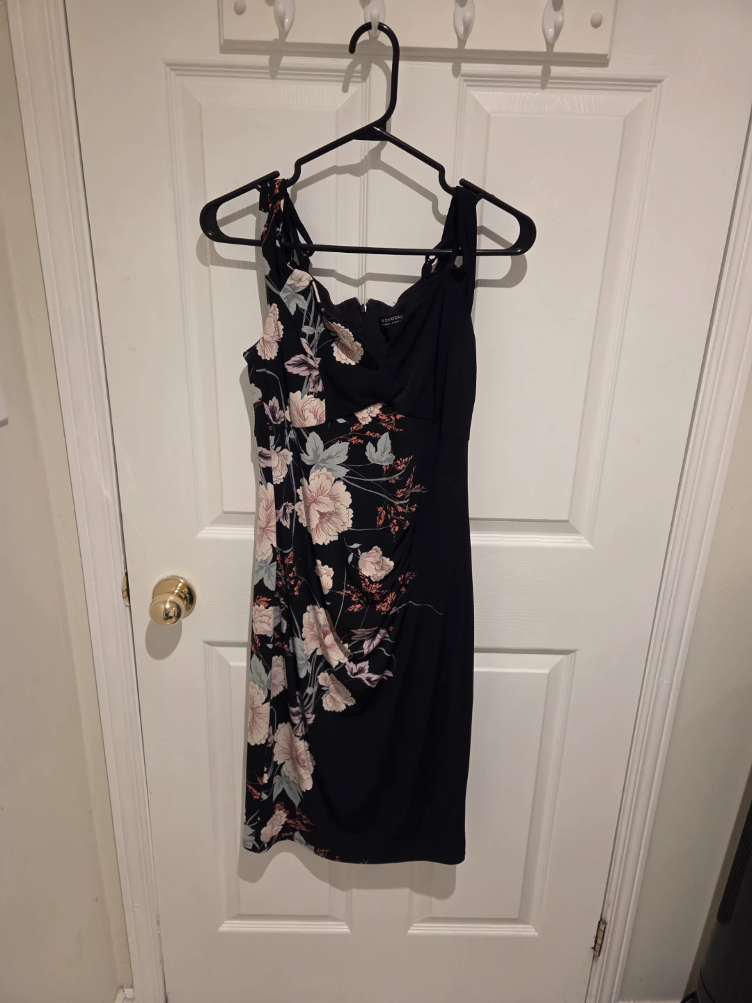 Le Château Black Floral Dress Size 6 - photo 2