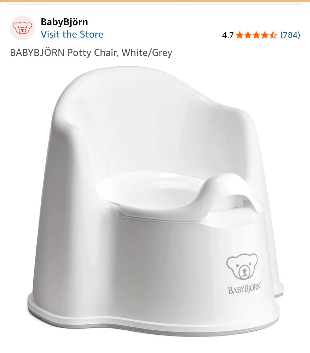 BABYBJÖRN Potty Chair - White/Grey