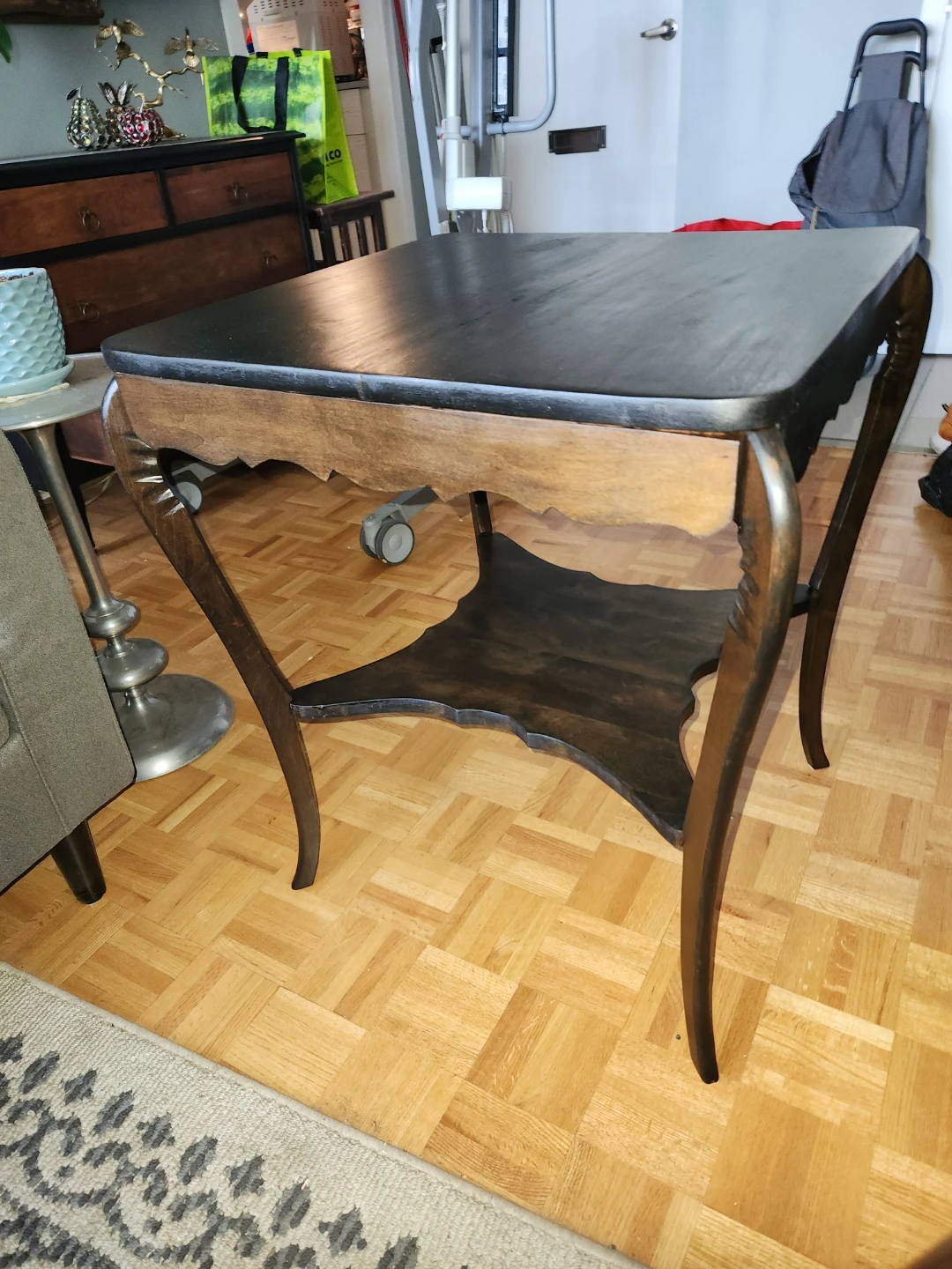 Beautiful Antique Two-Tier Solid Wood Table - photo 2