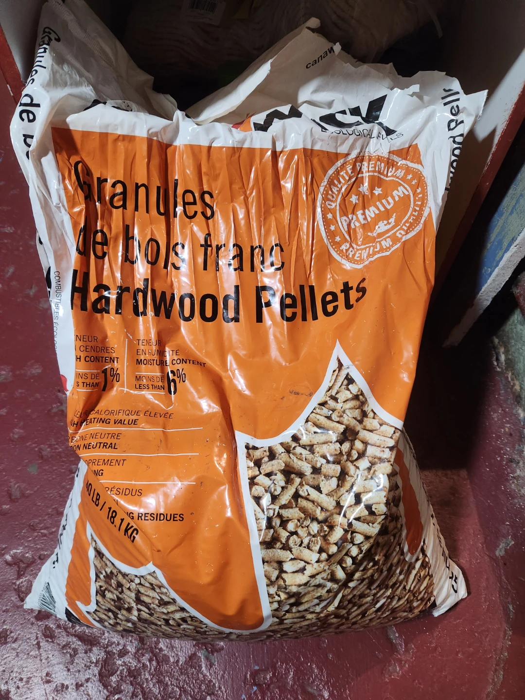 Hardwood Fuel Pellets, about 20lbs