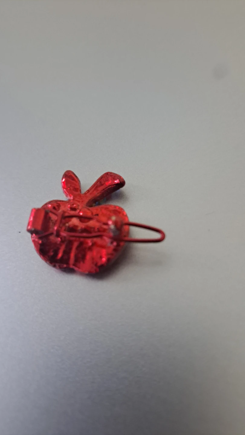 Red Apple Rhinestone hair pin - photo 3