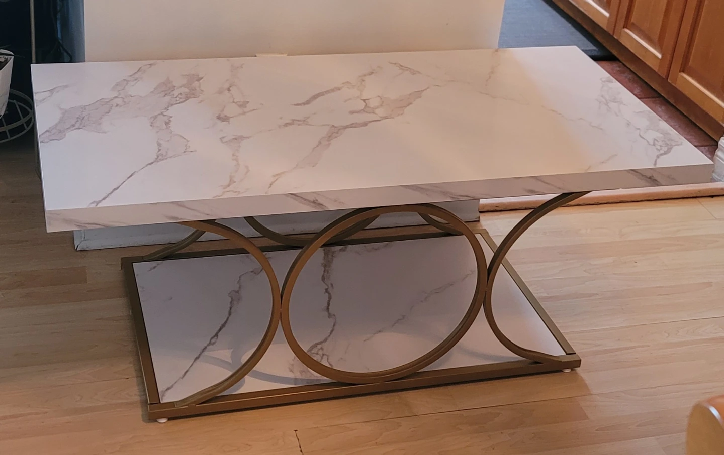 Coffee Table with Gold Base