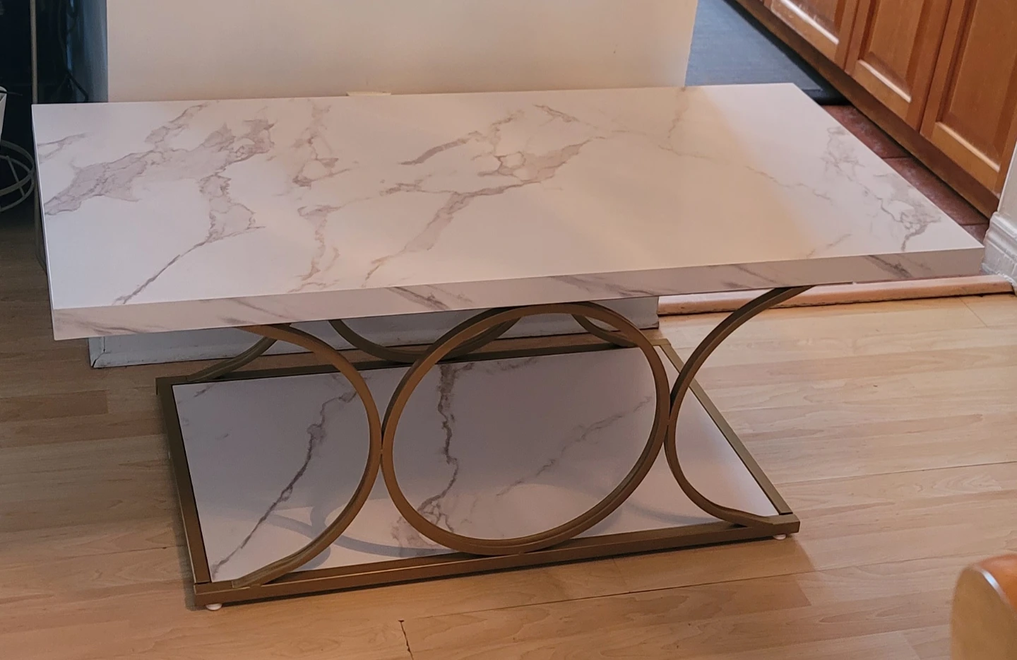 Coffee Table with Gold Base - photo 2