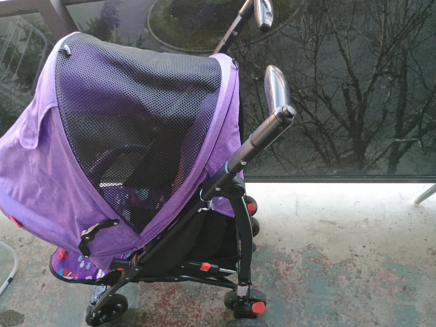 Purple Stroller with Fish Pattern - photo 2