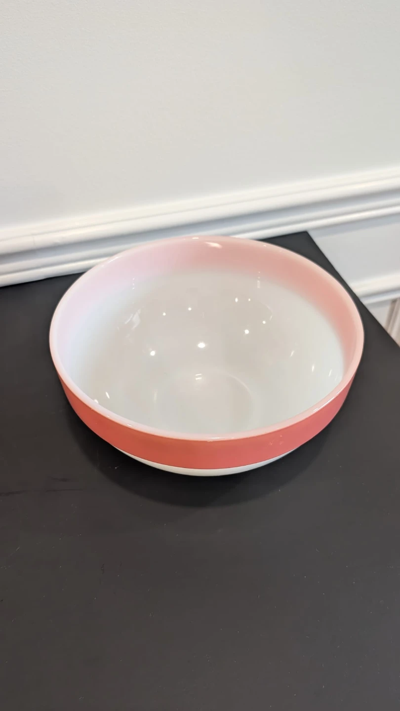 Fire King Colonial Pink Band mixing bowl - photo 2